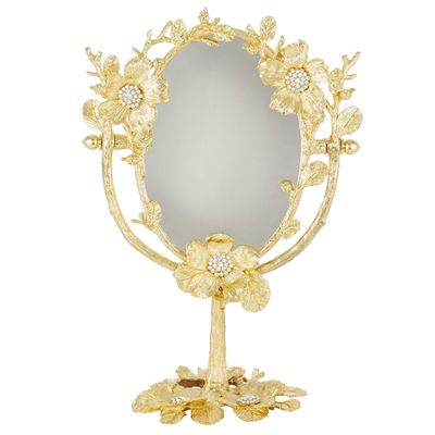 Olivia Riegel Gold Botanica Magnified Standing Mirror, MPN: MR2400