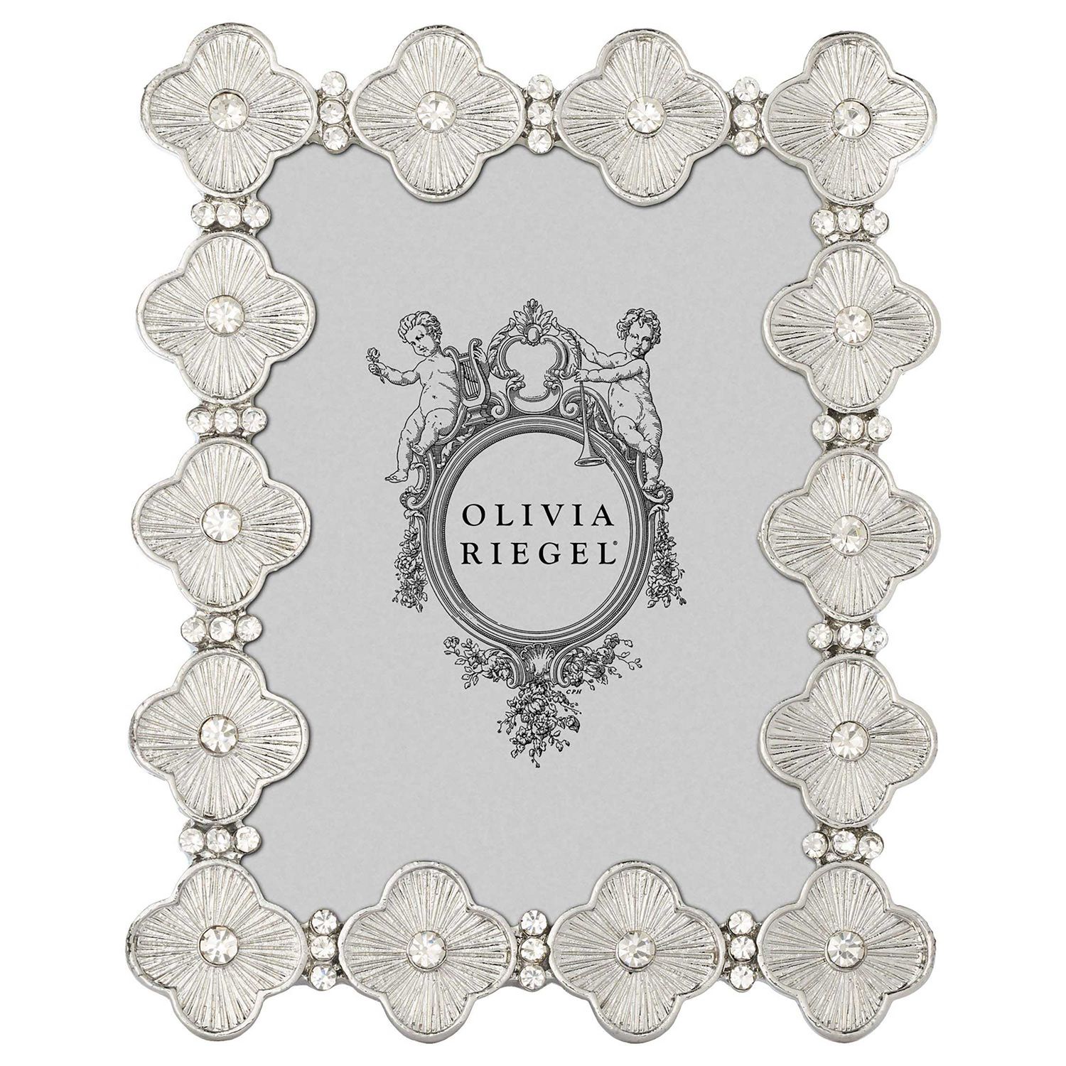 Olivia Riegel Silver Clover 2.5 Inch x 3.5 Inch Picture Frame, MPN: RT2452