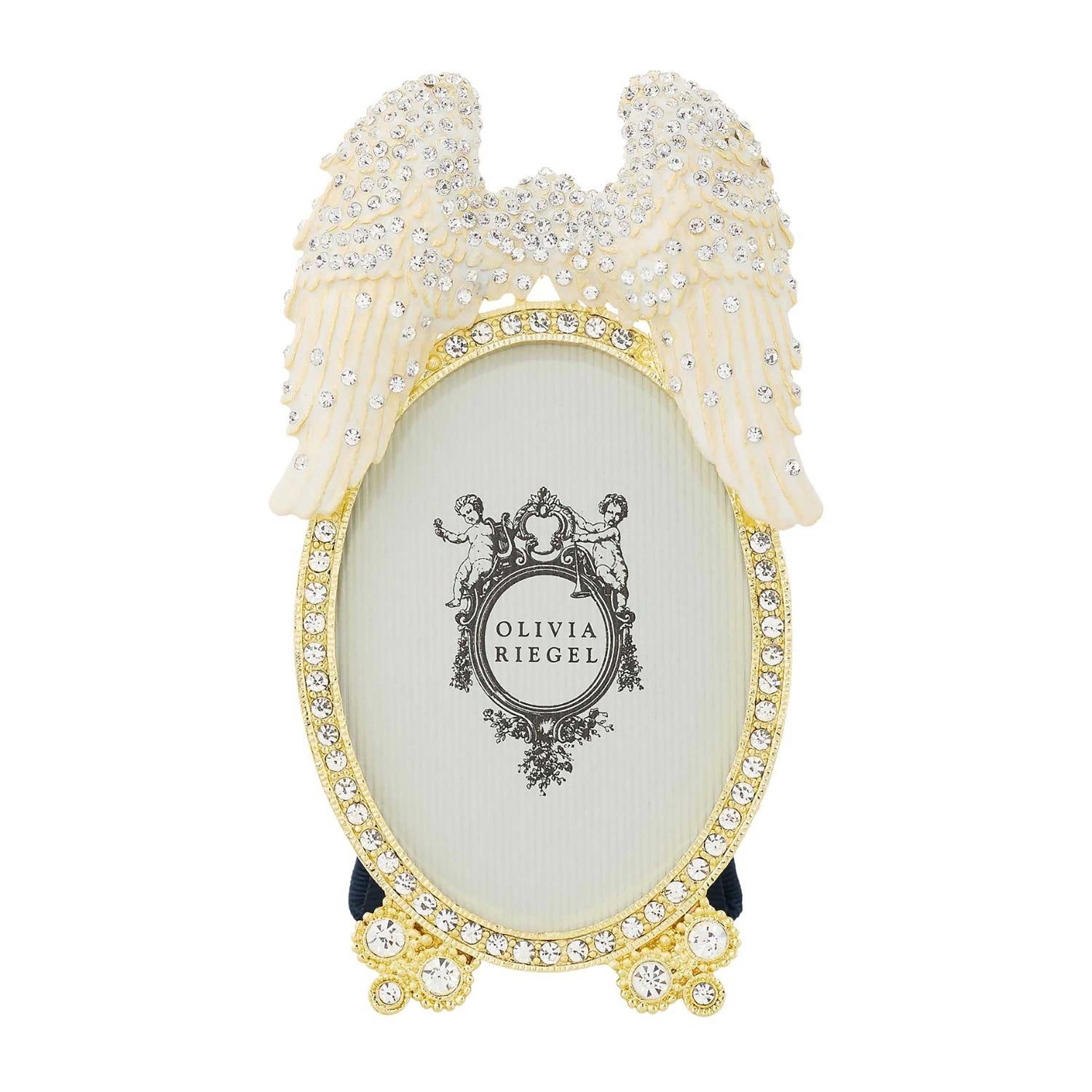 Olivia Riegel Gold Angel Wings 2.5 Inch x 3.5 Inch Picture Frame, MPN: RT0100
