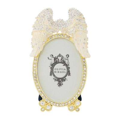 Olivia Riegel Gold Angel Wings 2.5 Inch x 3.5 Inch Picture Frame, MPN: RT0100