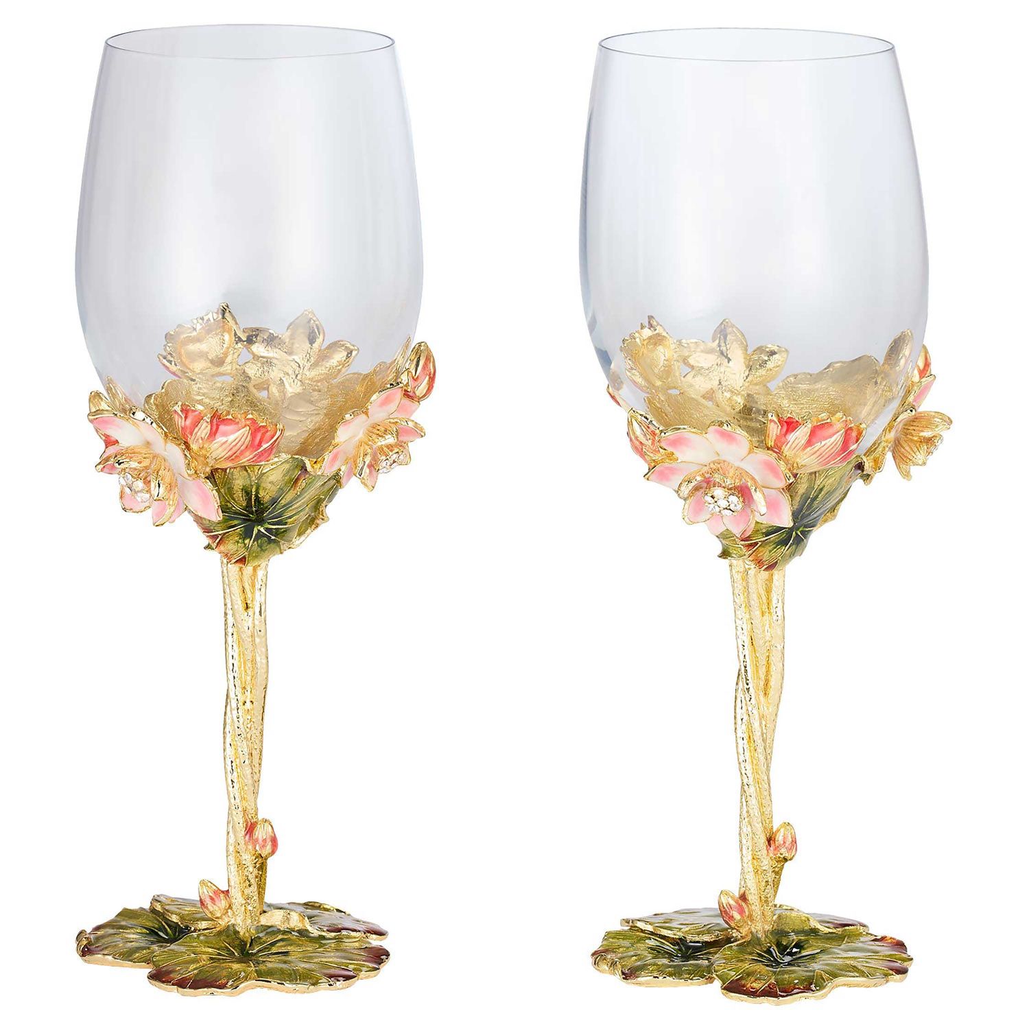 Olivia Riegel Lotus Wine Glass Set of 2, MPN: WG2027