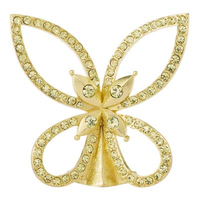 Olivia Riegel Gold Papillon Figurine with Jonquil Crystals, MPN: FG2501