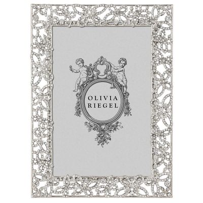 Olivia Riegel Silver Papillon with Crystals 4 x 6 Inch Picture Frame, MPN: RT2415