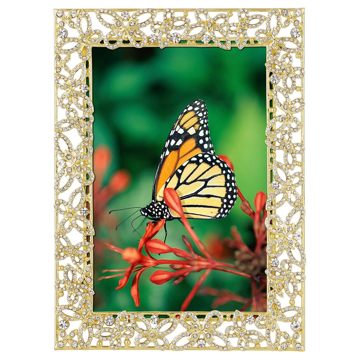 Olivia Riegel Gold Papillon with Crystals 4 x 6 Inch Picture Frame, MPN: RT2412