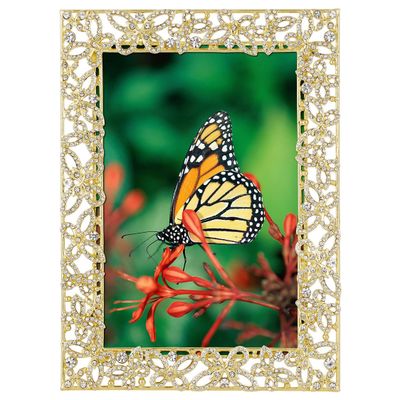 Olivia Riegel Gold Papillon with Crystals 4 x 6 Inch Picture Frame, MPN: RT2412