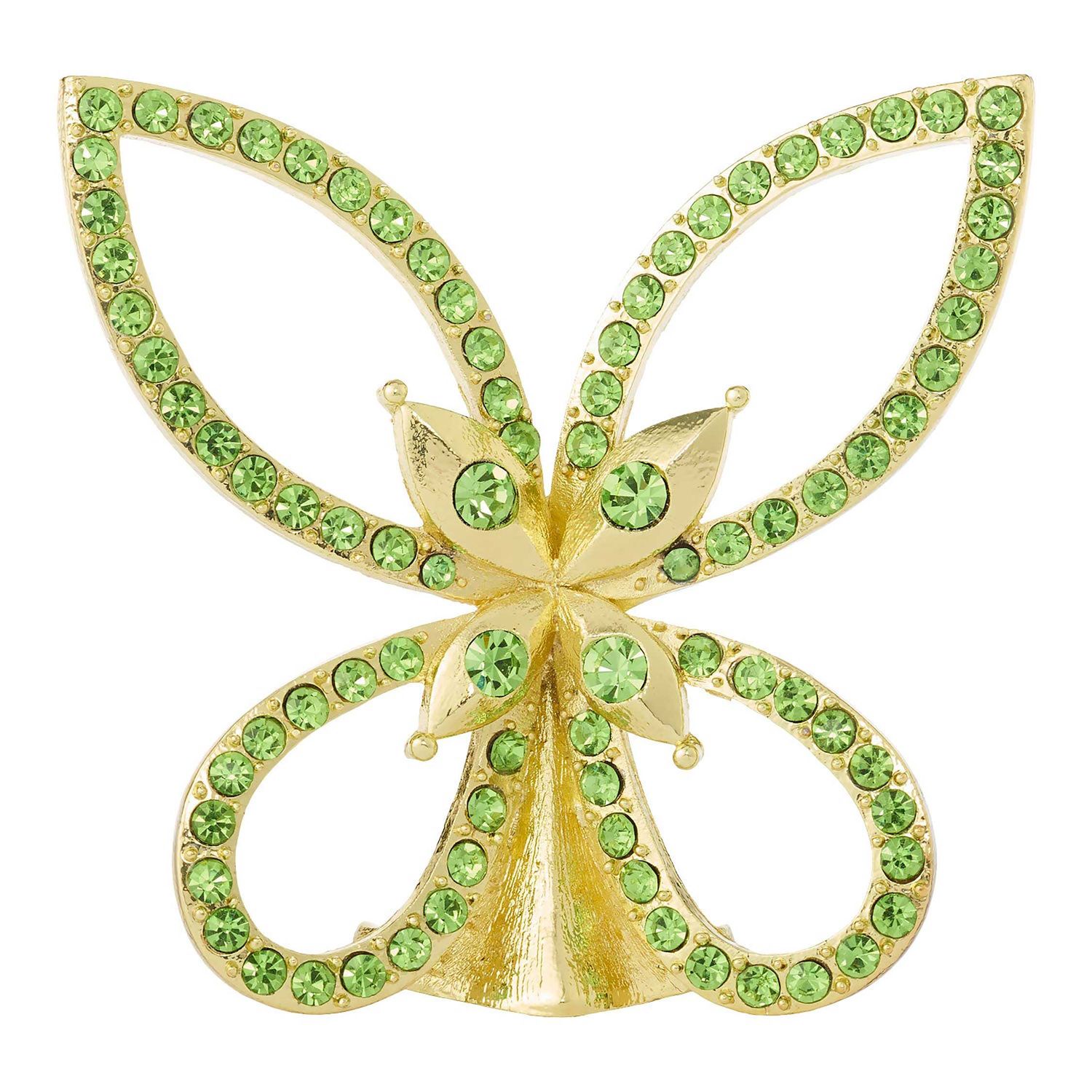 Olivia Riegel Gold Papillon Figurine with Peridot Crystals, MPN: FG2502