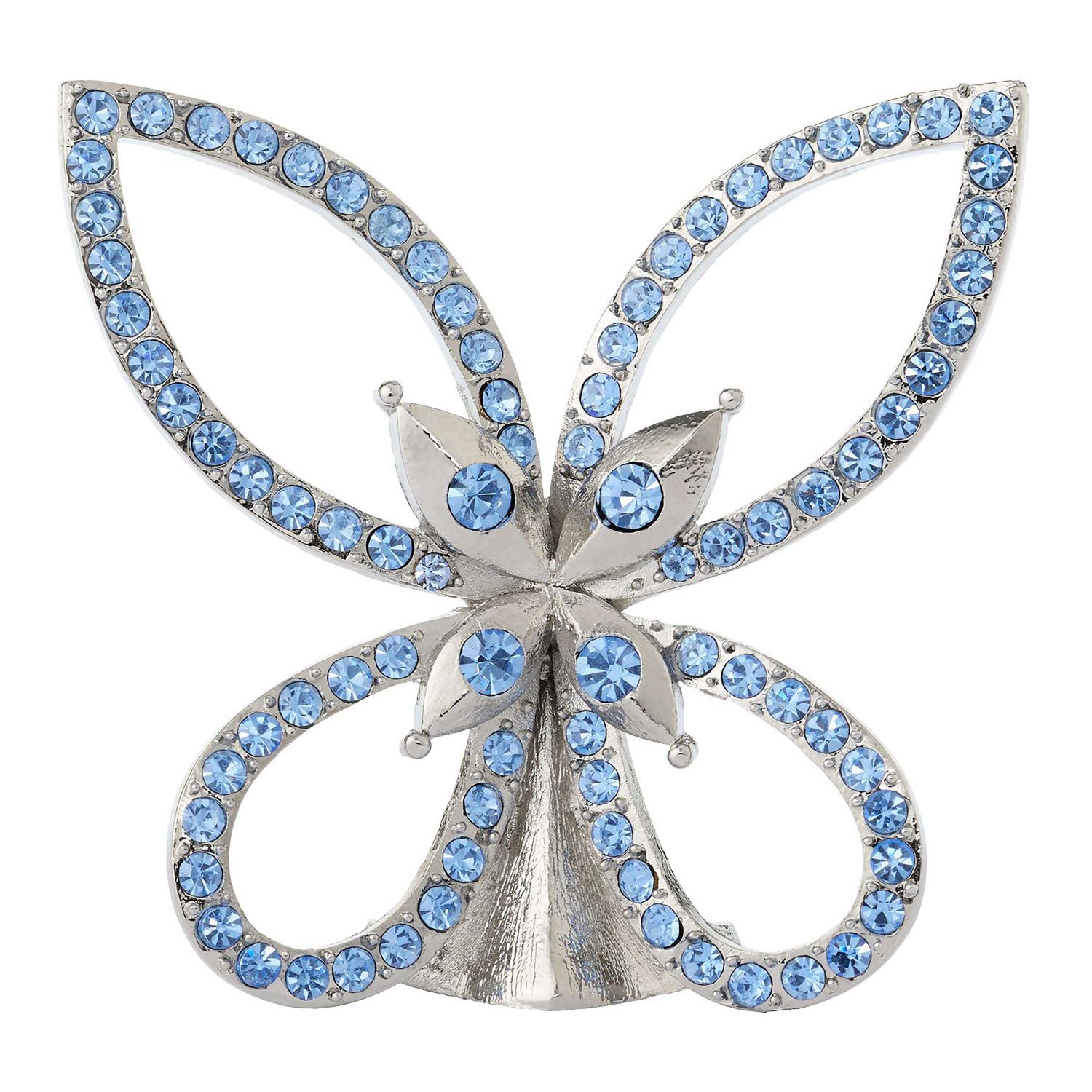 Olivia Riegel Silver Papillon Figurine with Lt Sapphire Crystals, MPN: FG2505