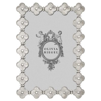 Olivia Riegel Silver Clover 4 x 6 Inch Picture Frame, MPN: RT2453