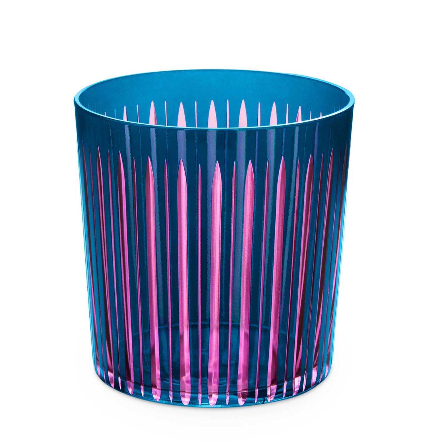 L'Objet Prism Double Old Fashioned Glasses Blue Set Of 4 PS9010, 810188380449