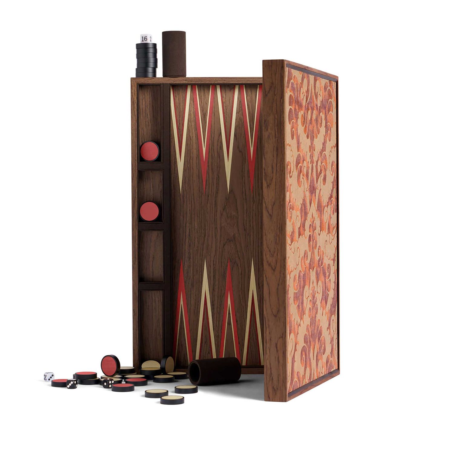 L'Objet Fortuny Backgammon Laotze/Oxblood Spice LPF124, 810009649533