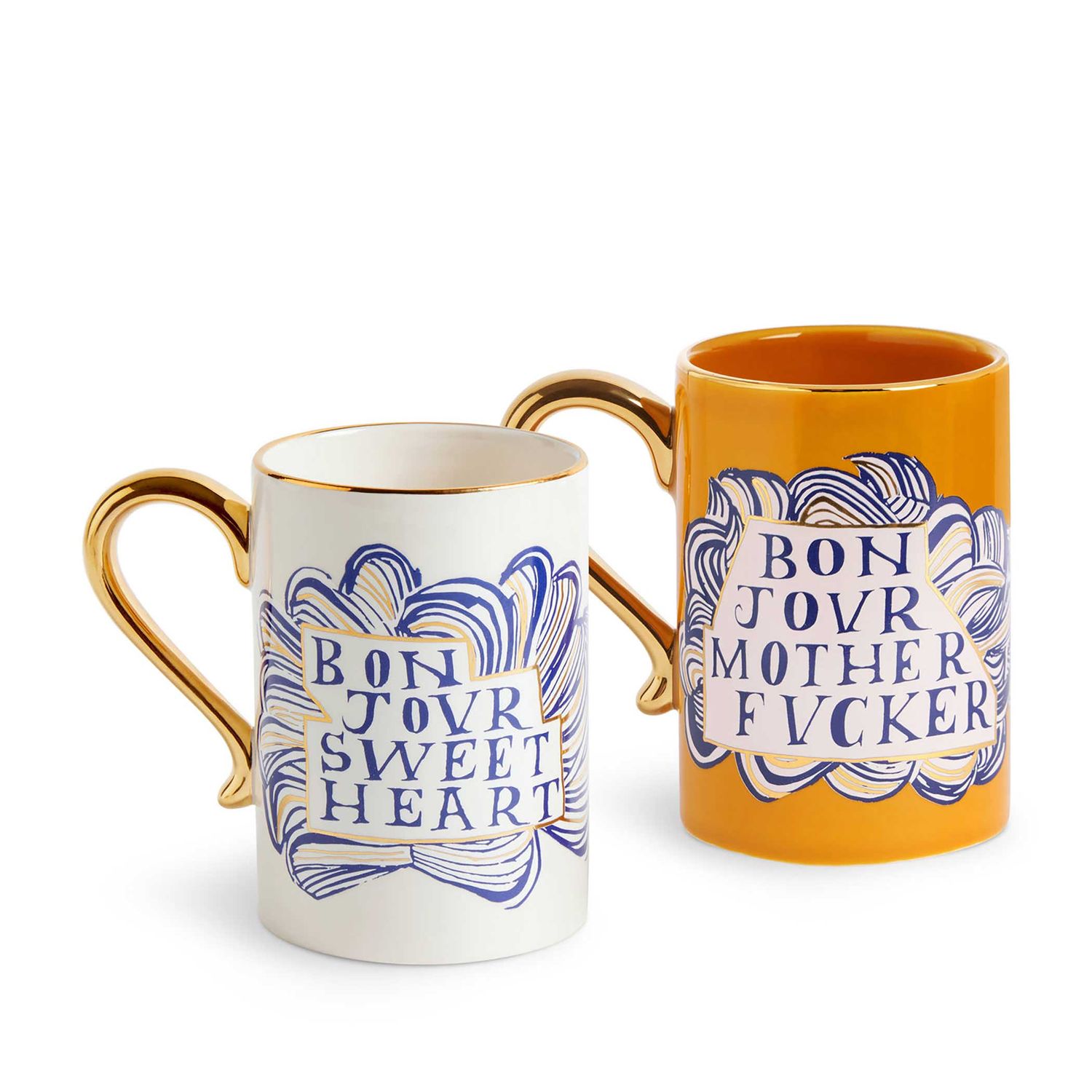 L'Objet Ruan Hoffmann Sweetheart Mother Fucker Mugs Set of 2 RH110, 810009648857