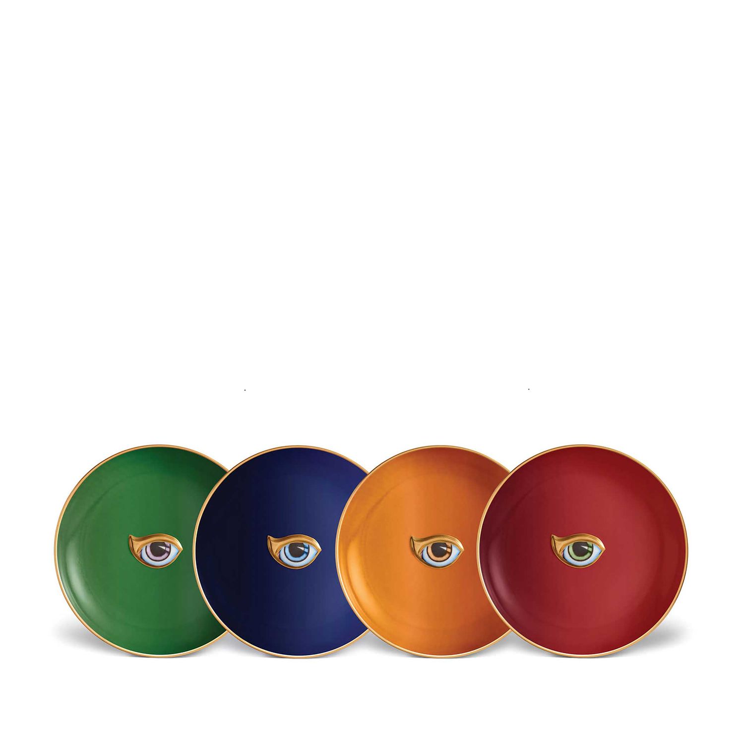 L'Objet Lito Plate Assorted Part 2 Set of 4 LXL28, 810009649328