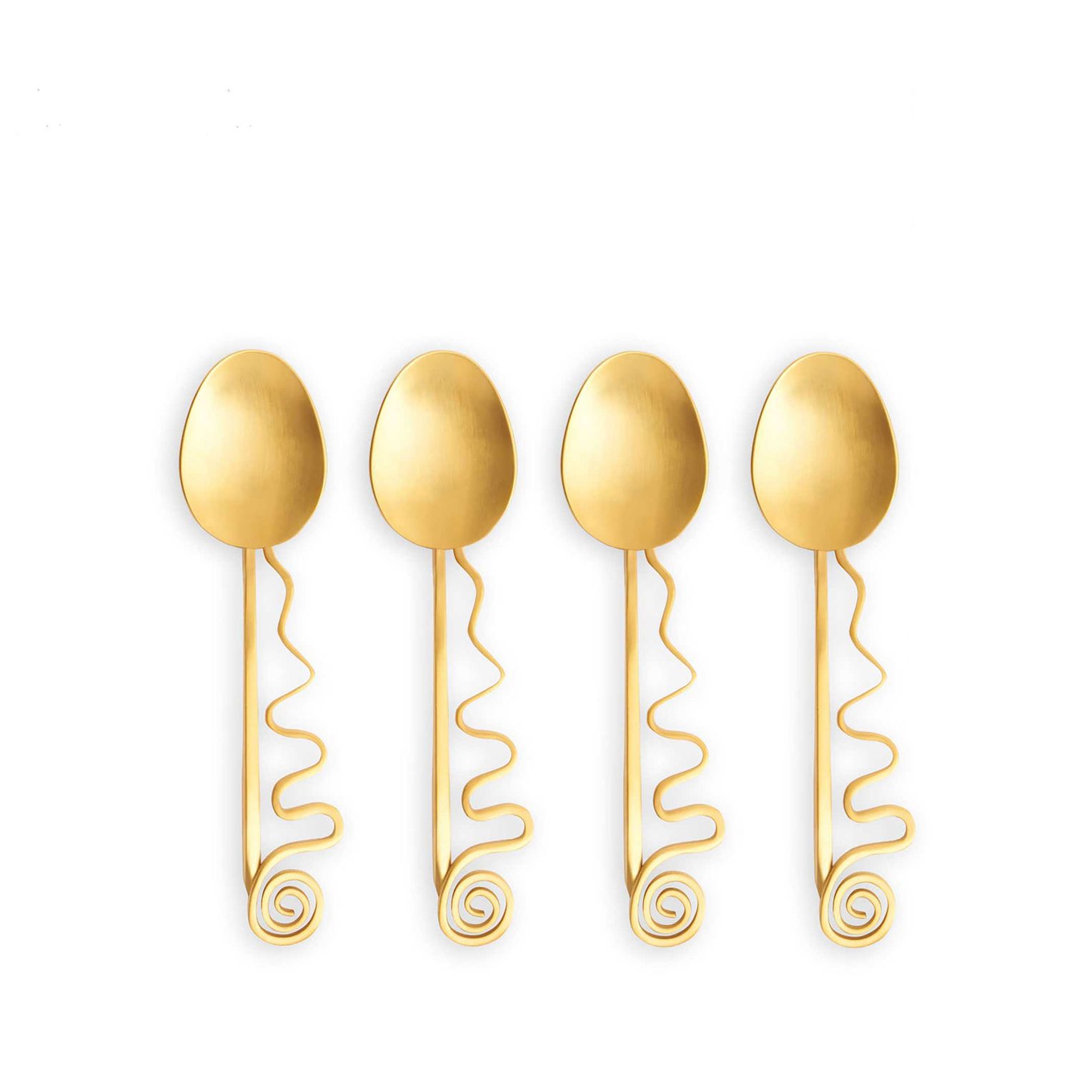 L'Objet Spirale Cocktail Spoons Set of 4 CU42, 810009649045