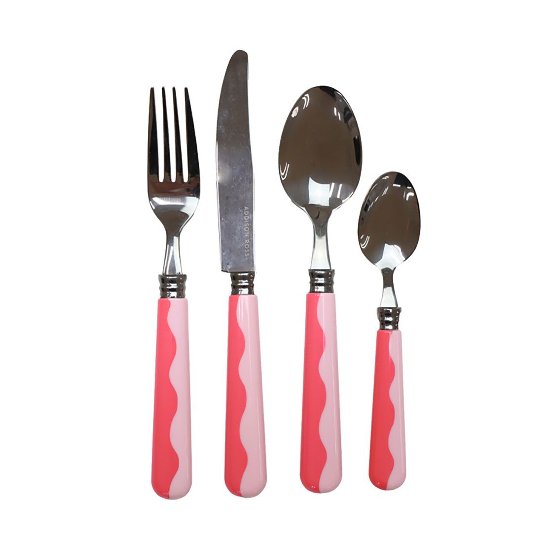 Addison Ross London Wave Cutlery Watermelon &amp; Pink CU1001, 5024043204152