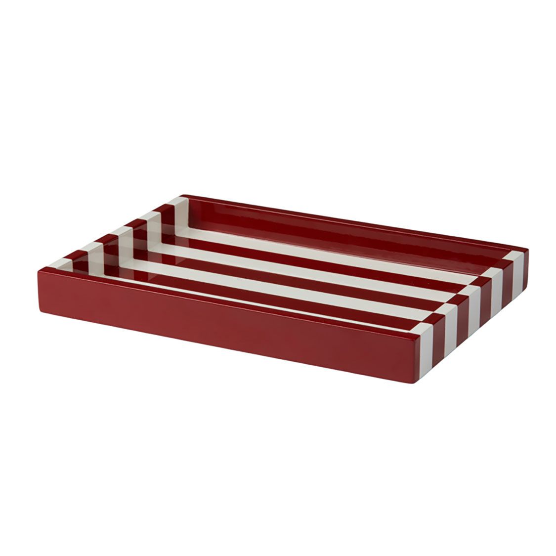 Addison Ross London Striped Tray Burgundy 28 x 20 x 3cm TR3732, 5024043203254