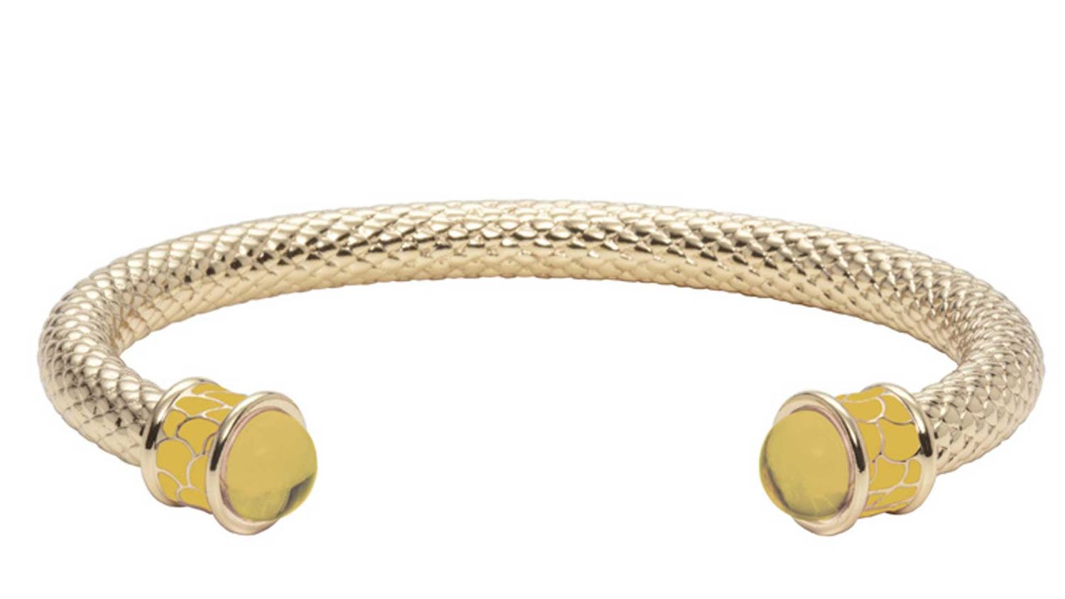 Halcyon Days Salamander Citrine Gold Torque Bangle BRSAJ37TWG, 5055273109542