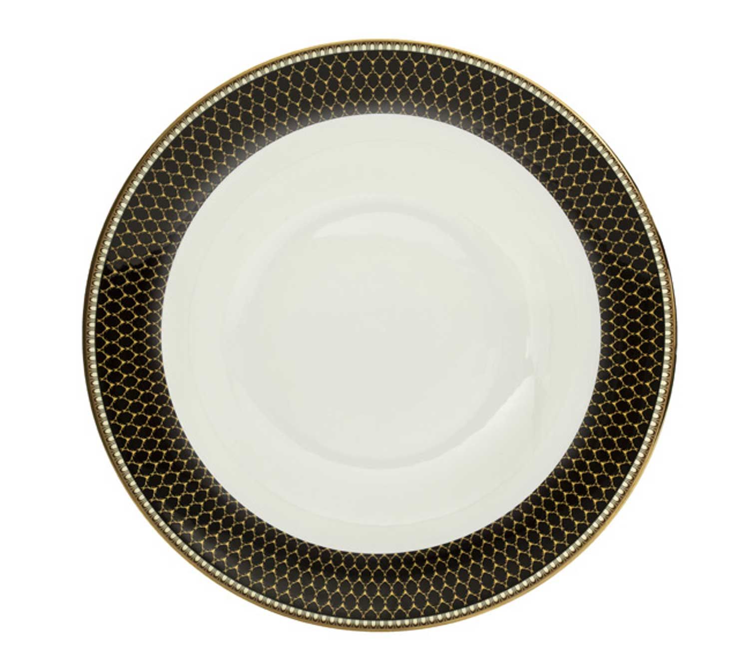 Halcyon Days Antler Trellis Black Gold 9 Inch Rim Soup BCGAT02RSG, 5060171158509