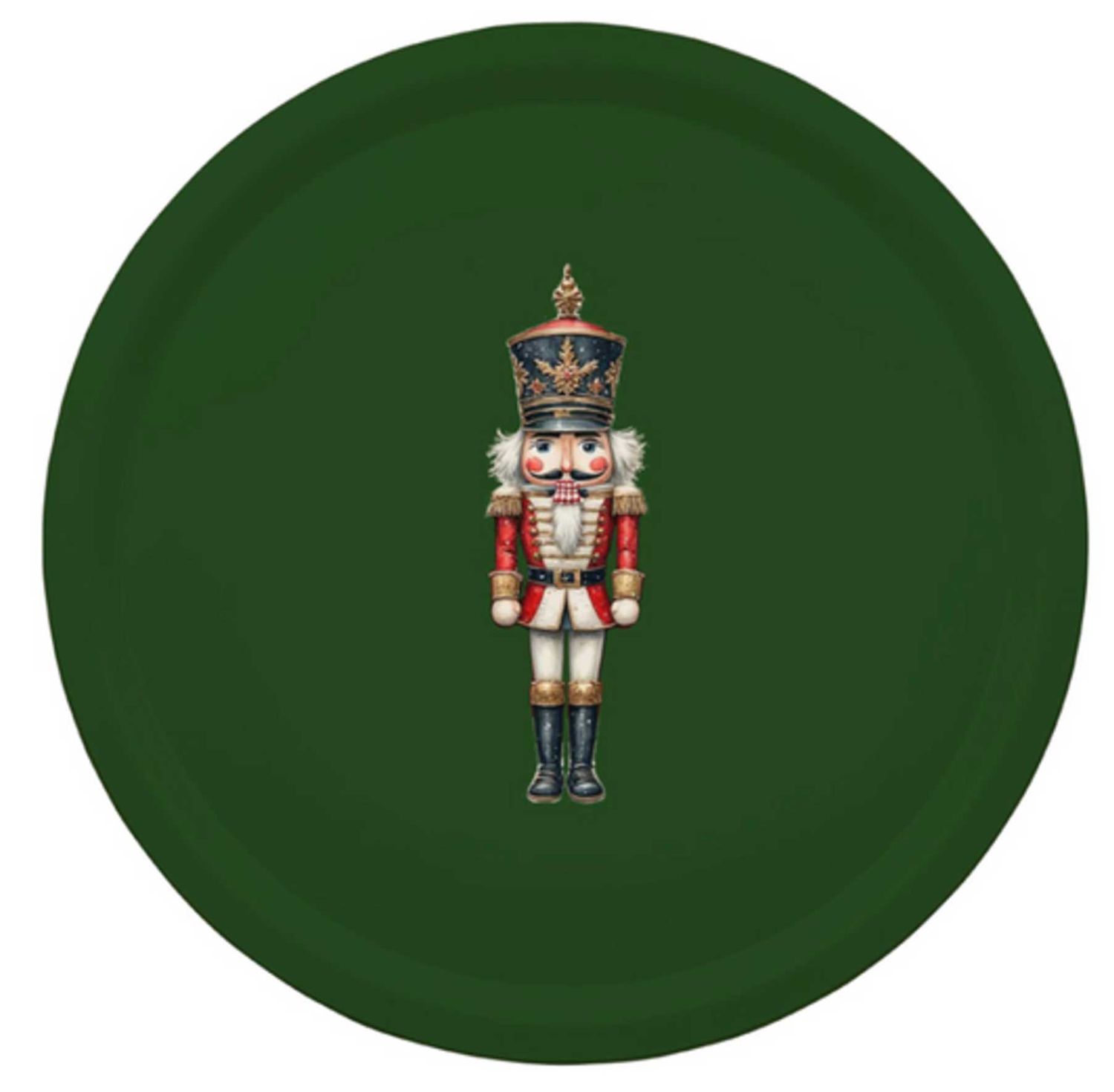 Halcyon Days Nutcracker Round Birchwood Tray TRNUT01RT, 5055273110289