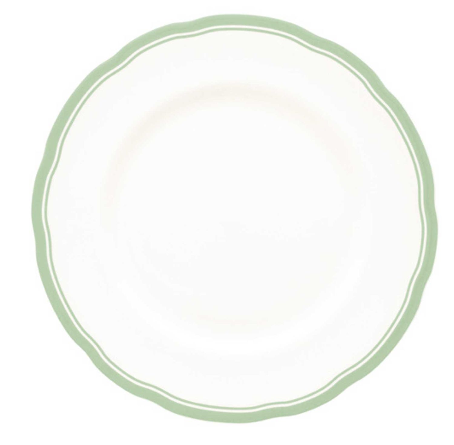 Halcyon Days Rainbow Celadon Double Border 8 Inch Plate BCRDB408AC, 5055273109054