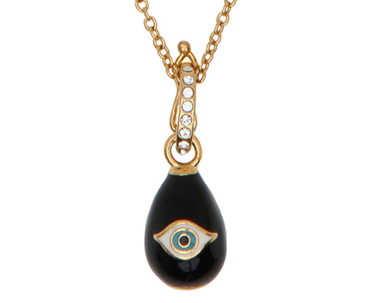 Halcyon Days Evil Eye Egg Necklace PDEVE11EGG, 5060171103158