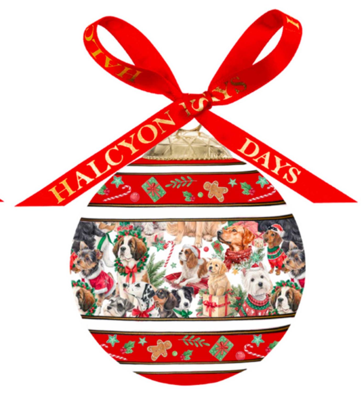 Halcyon Days Festive Friends 3 Inch Bauble Ornament BCFFR01XBN, 5055273110449