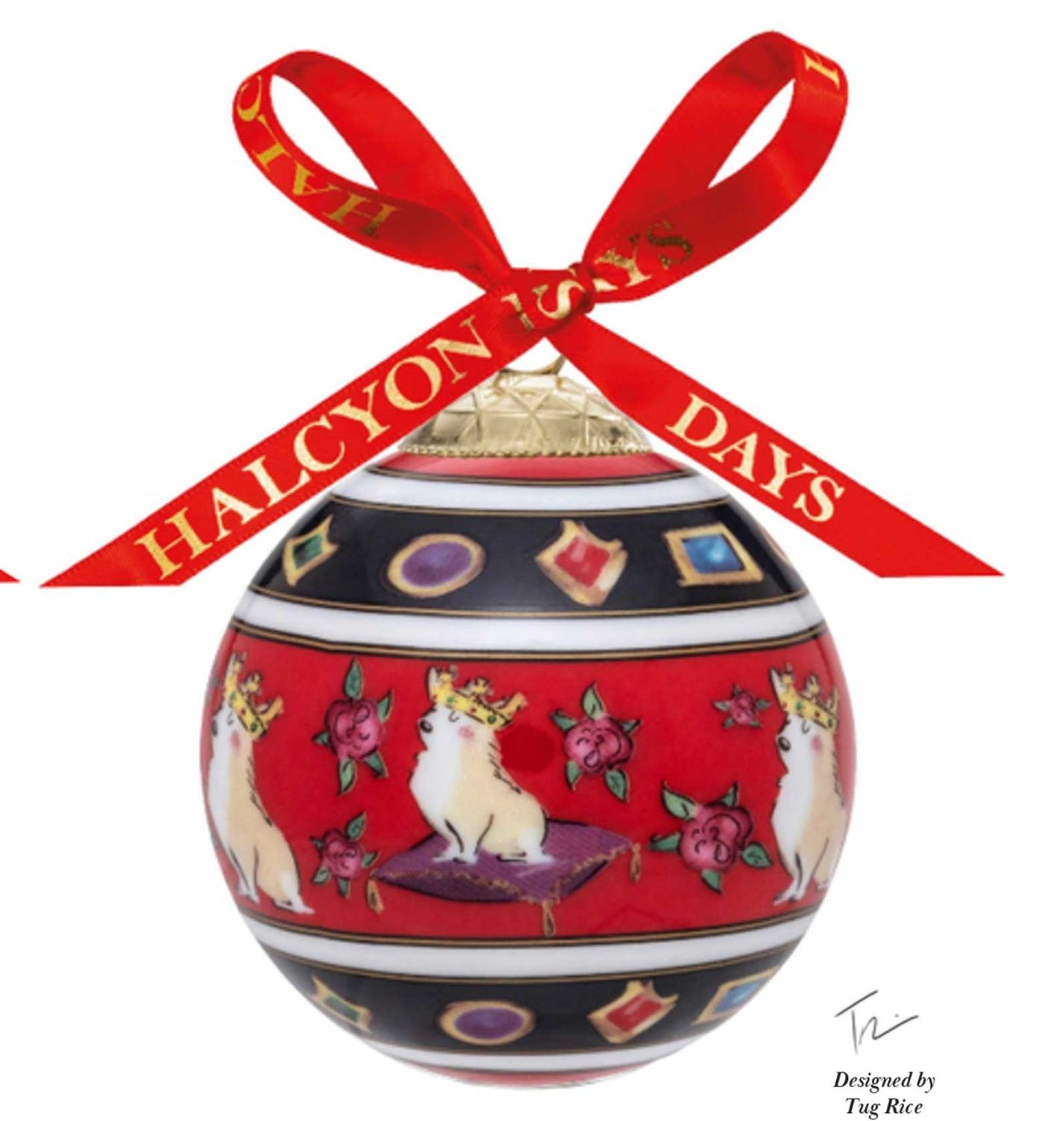 Halcyon Days Queen Elizabeth�s Jewelled Corgis 3 Inch Corgi BCTRC09XBM, 5055273110609