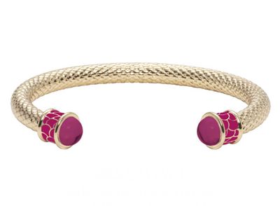 Halcyon Days Salamander Pink Tourmaline Gold Torque Bangle BRSAJ33TWG, 5055273110951