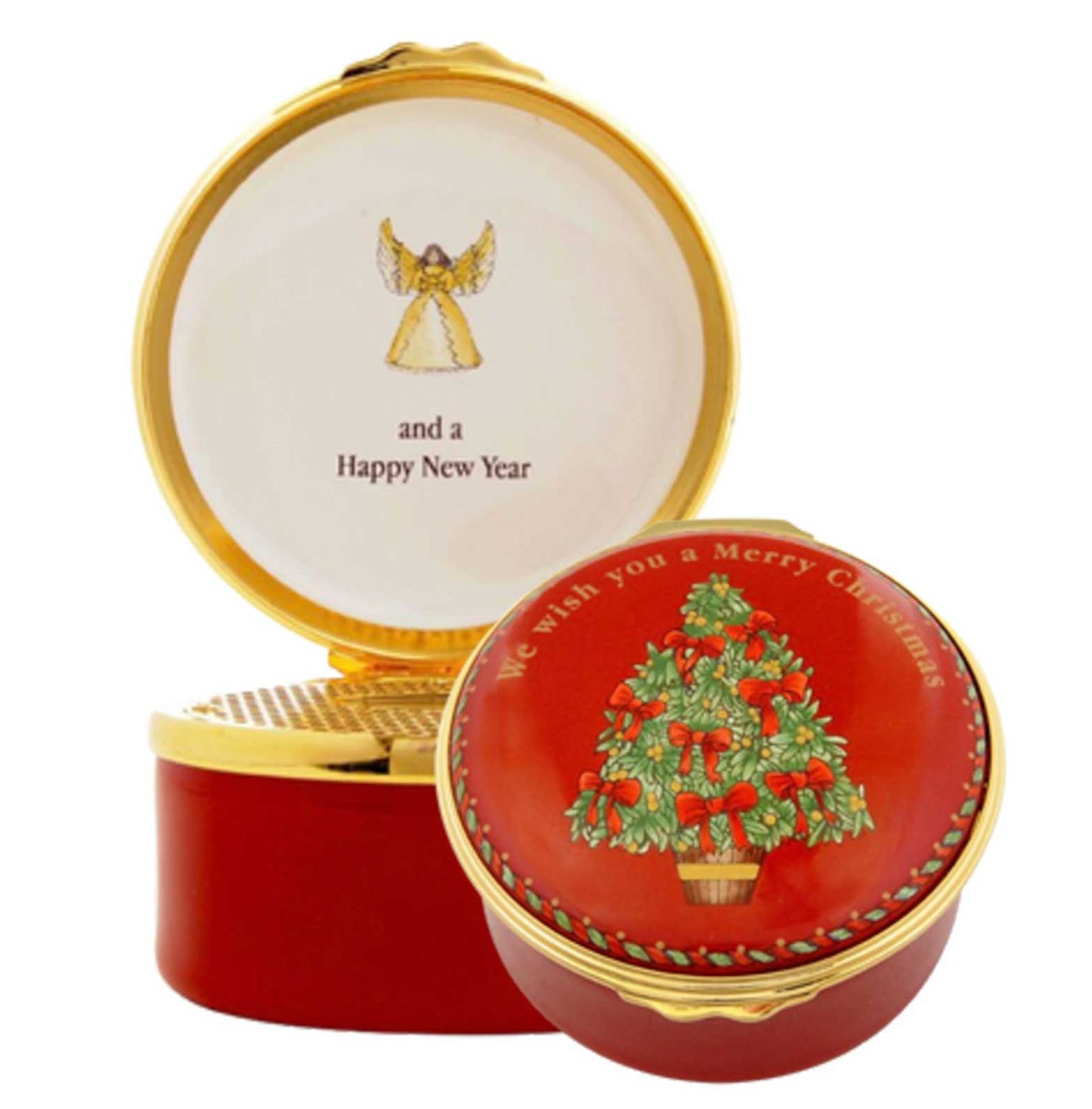 Halcyon Days We Wish You a Merry Christmas Musical Enamel Box ENWWY0633MG, 5055273105964