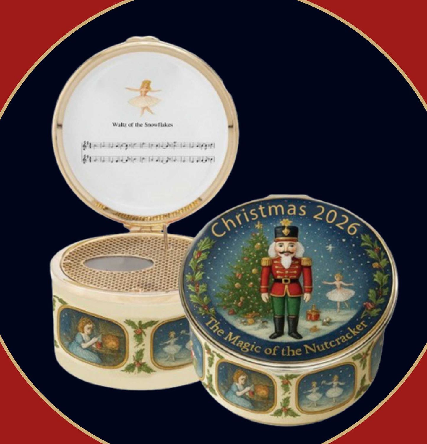 Halcyon Days 2026 Annual Christmas Musical Box Magic of the Nutcracker ENMON0151MG, 5055273110173