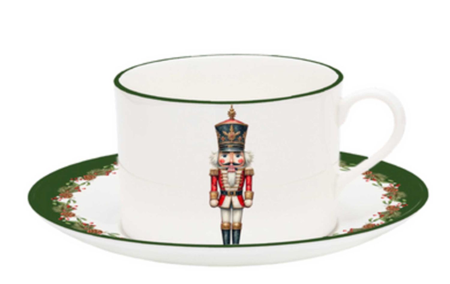 Halcyon Days Nutcracker Teacup &amp; Saucer BCNUT01TSG, 5055273110197
