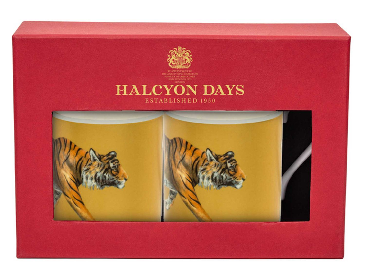 Halcyon Days Tiger Gold Non Gild Mug Set of 2 BCMTT16MSN, 5055273110876