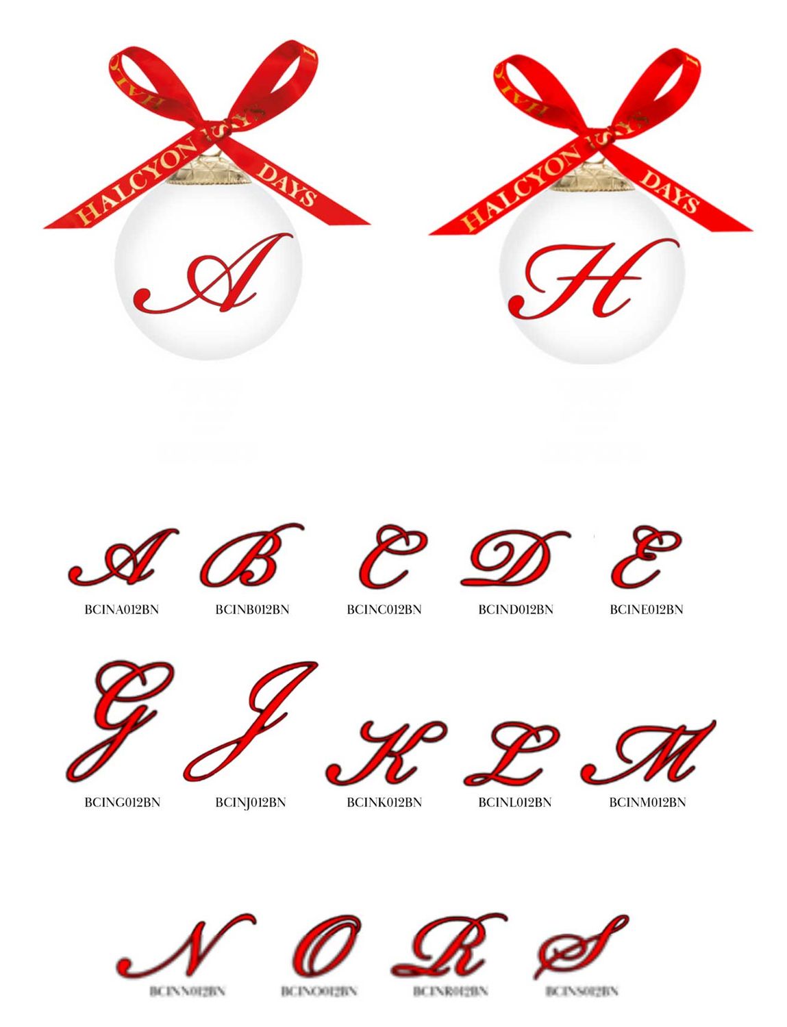 Halcyon Days B Initial 2 Inch Bauble Ornament BCINB012BN, 5055273110463