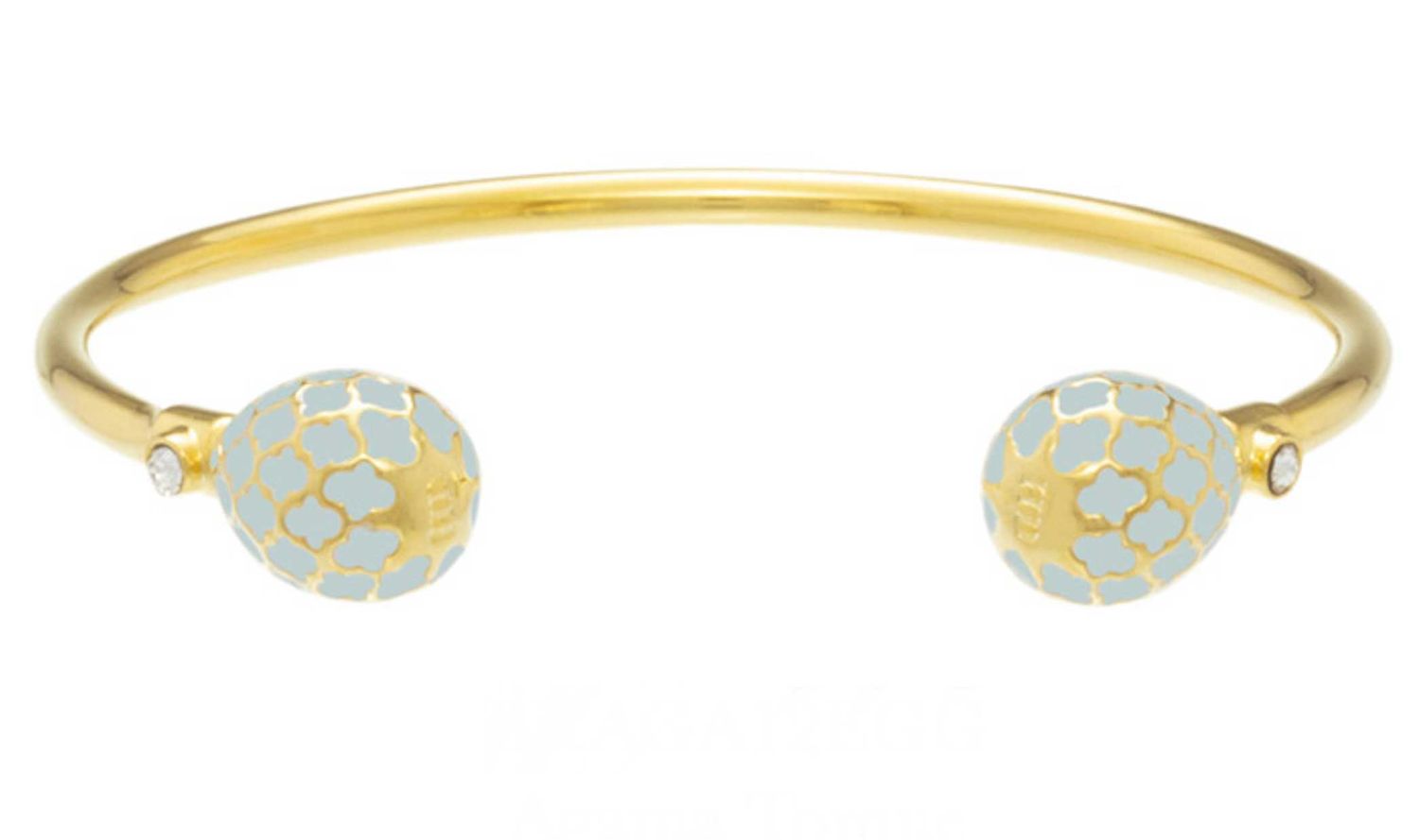 Halcyon Days Agama Forget me not Gold Torque Bangle BRAGA12EGG, 5056327819882