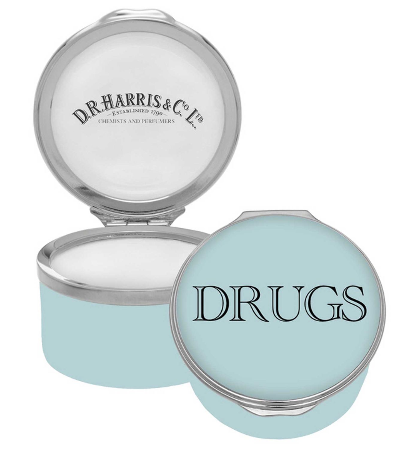 Halcyon Days Dr Harris Drug GP1 Enamel Box Celadon ENDRD4001P, 5056327822929