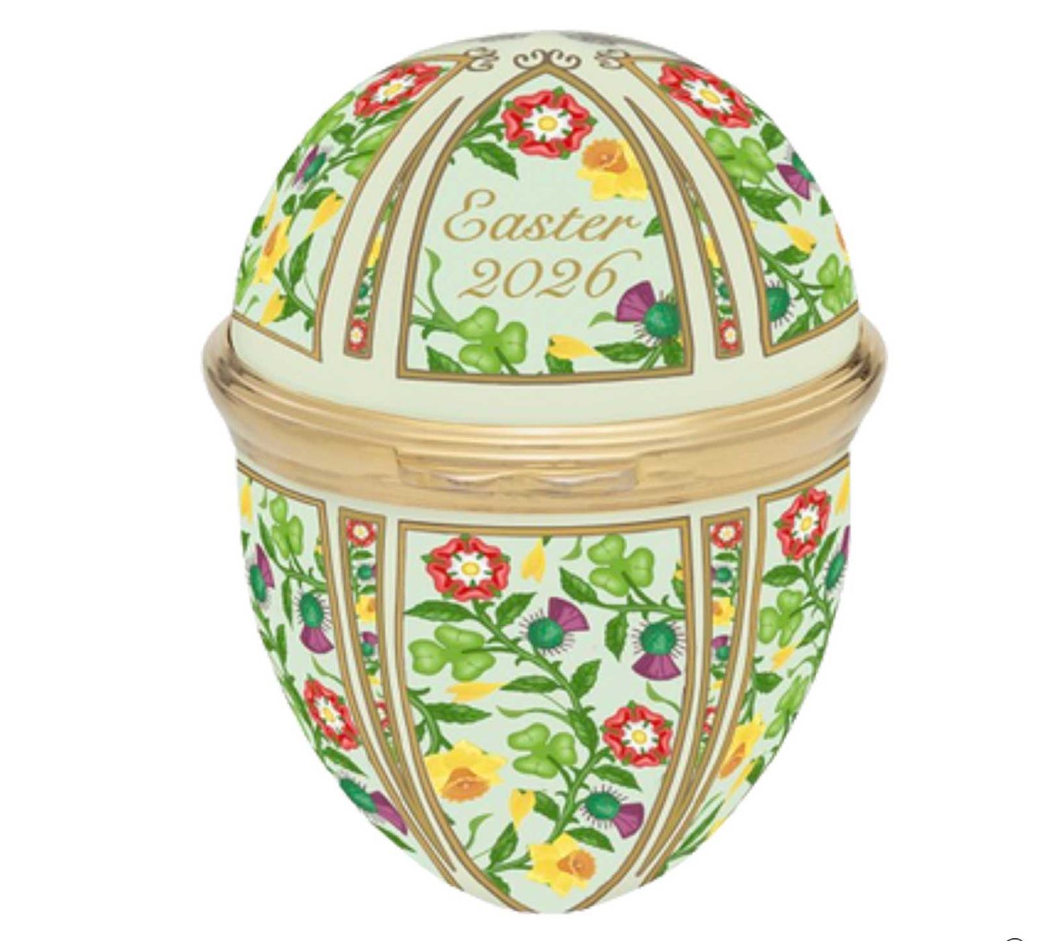Halcyon Days 2026 Annual Easter Egg Enamel Box ENEG260108G, 5055273110883
