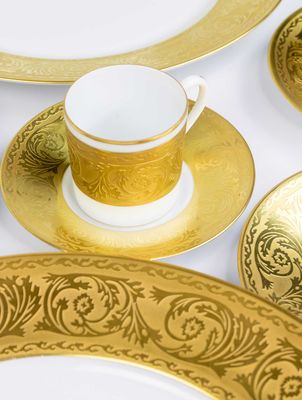 Robert Haviland &amp; C. Parlon Palatine Inlay Platinum Coffee Tea Pot 6 Cups, MPN: HP1770004103