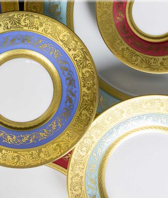 Robert Haviland &amp; C. Parlon Balmoral Gold Citron Cream Soup Bowl with Sauce, MPN: HP1071105101