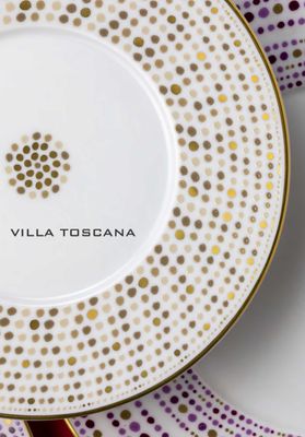 Robert Haviland &amp; C. Parlon Villa Toscana Cassis Pink Round Flat Dish, MPN: HP1780006004