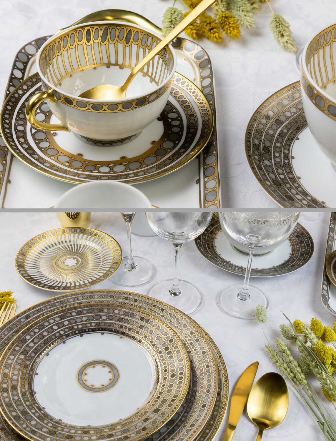 Robert Haviland &amp; C. Parlon Syracuse Taupe Round Flat Dish, MPN: HP1700006004