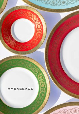 Robert Haviland &amp; C. Parlon Ambassade Gold Taupe Brown Rim Soup Plate, MPN: HP1042802002