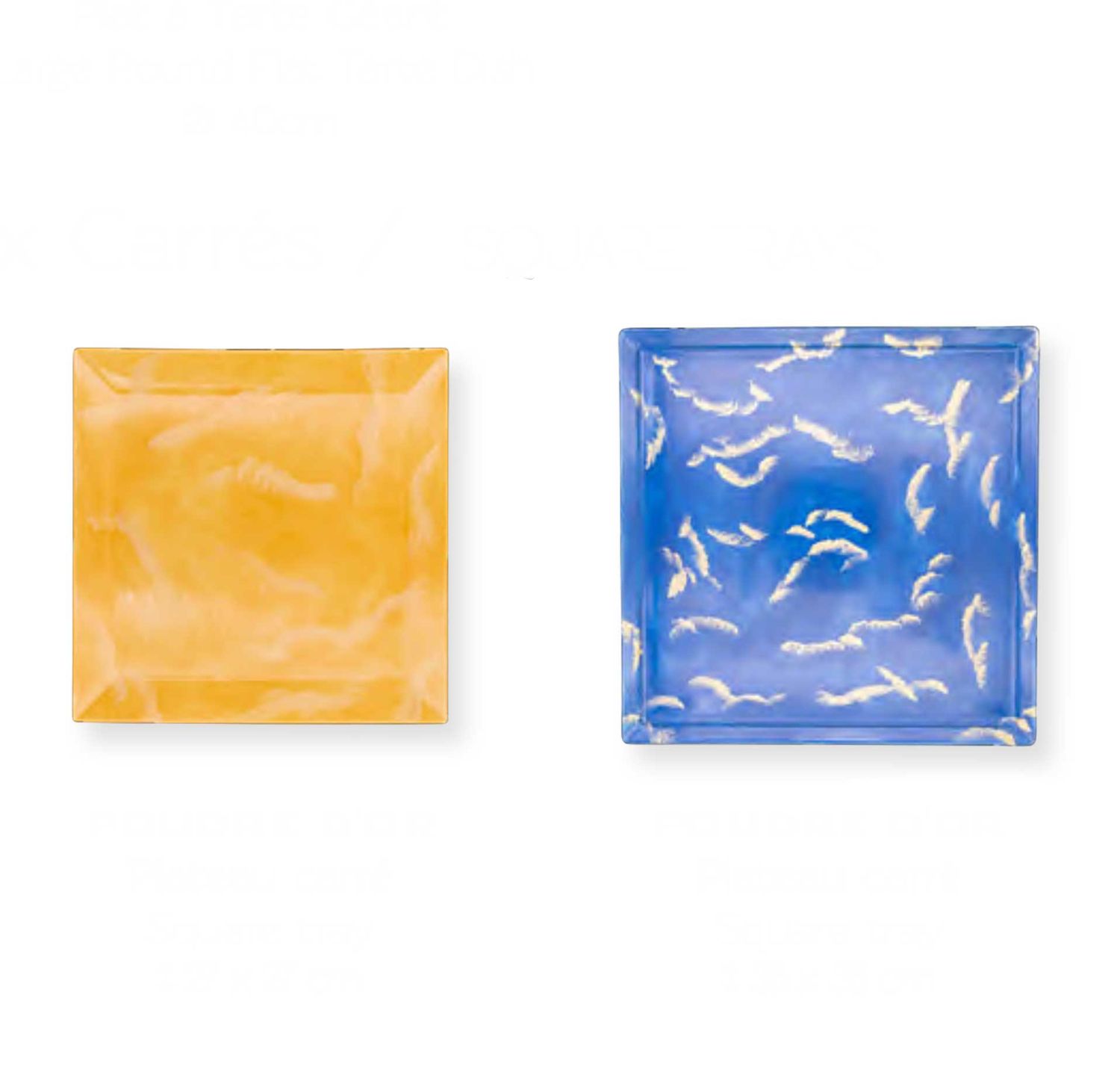 Robert Haviland &amp; C. Parlon Poudre Dor Atoll Blue Square Tray 35X35, MPN: HP1610309005