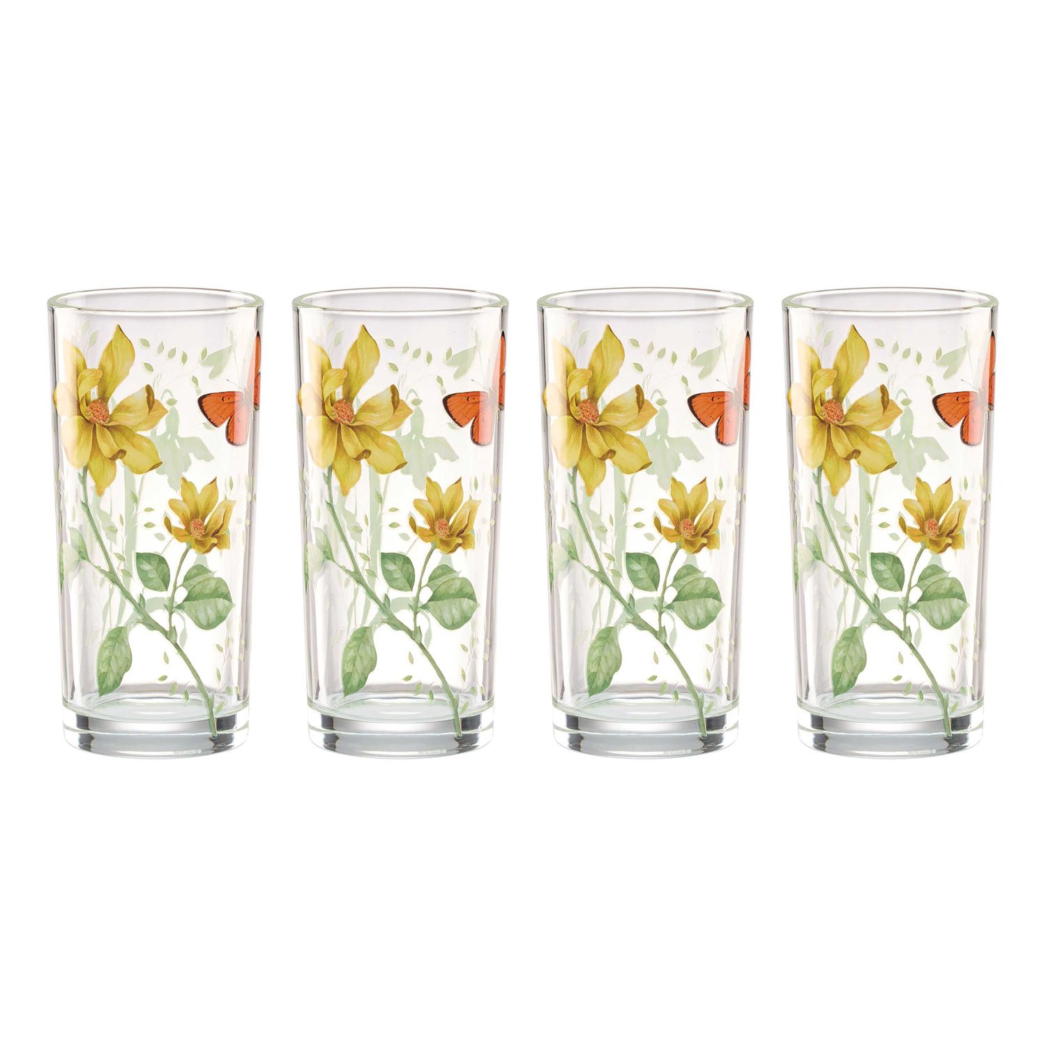 Lenox Butterfly Meadow Decal Highball Set of 4 899818 194372047371