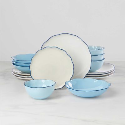 Kate Spade Garden Party 16-Piece Dinnerware Set Blue 898077, 882864872210