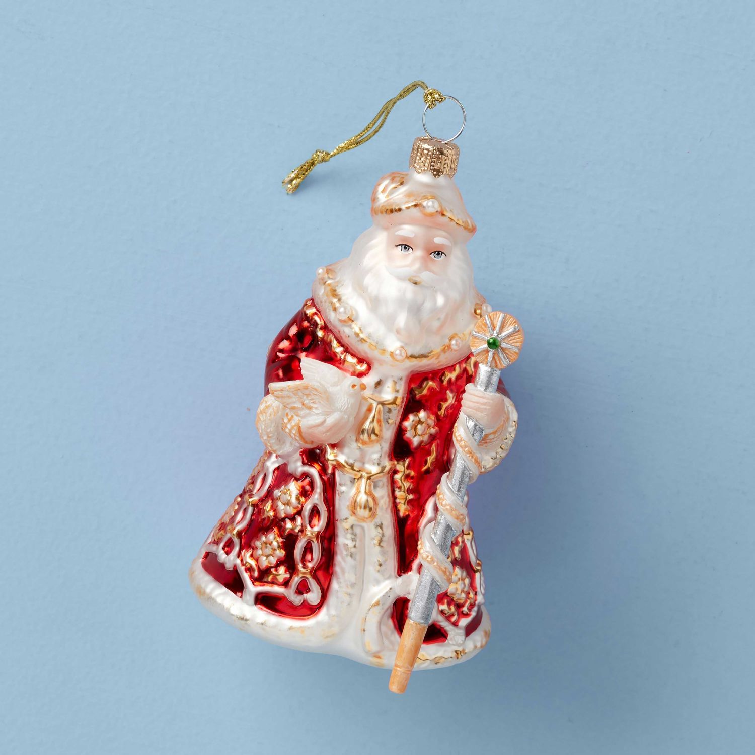 Lenox Blown Glass Santa Ornament 898513 194372041768