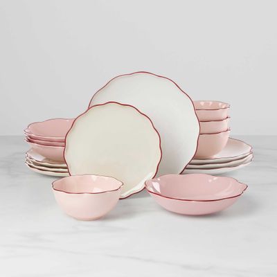 Kate Spade Garden Party 16-Piece Dinnerware Set Pink 898078, 882864872227