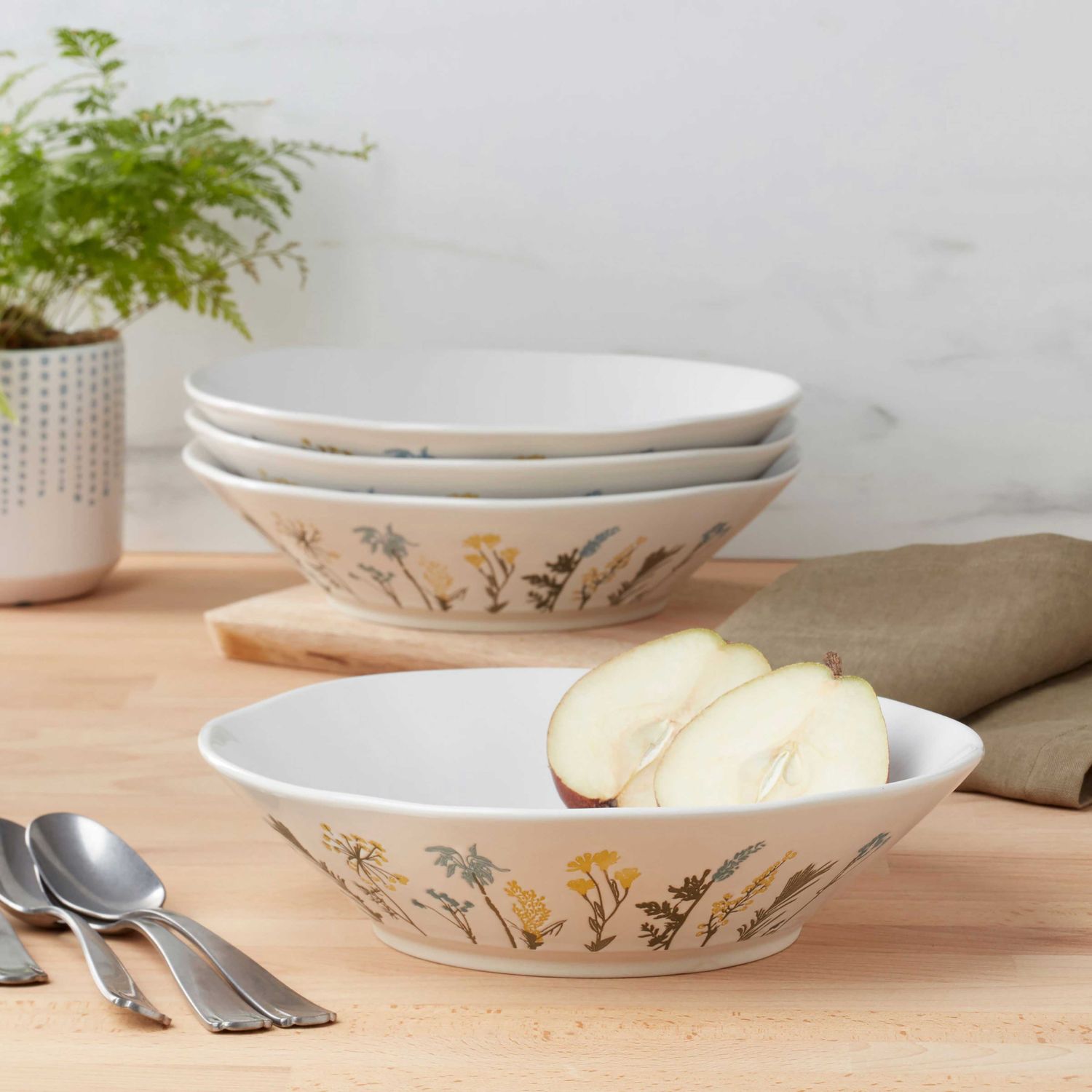 Lenox Wildflowers Dinner Bowls Set of 4 898387 194372041065