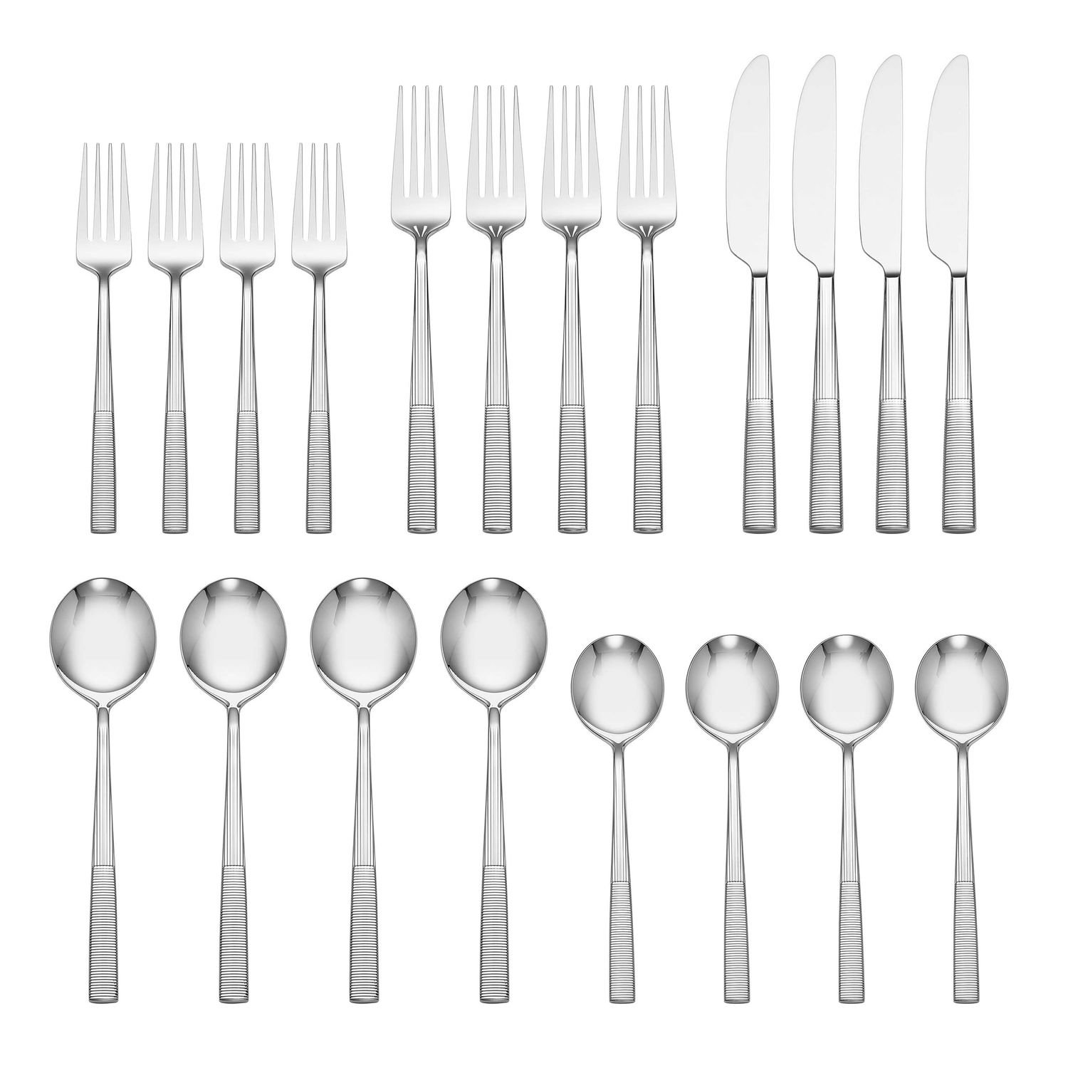 Lenox Modulus Mirror 20-Piece Flatware Set 898323 194372040945