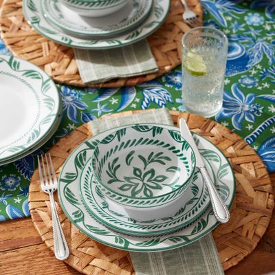 Oneida Solear Grn 12 Piece Dinnerware Set 898737 079363151735