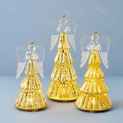 Lenox Radiant Light Lit Angel Figurines 3-Piece Set 897732 194372038003