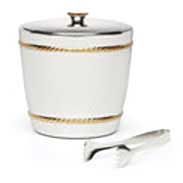 Reed and Barton Roseland Ice Bucket &amp; Tongs 896531 735092269867